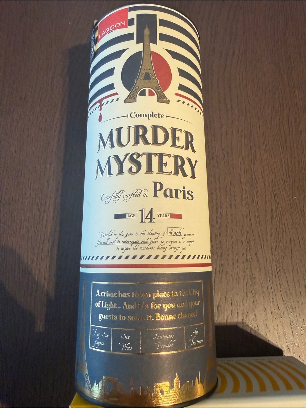 Complete Murder Mystery Party Game - Paris (Cream, Black, Red)